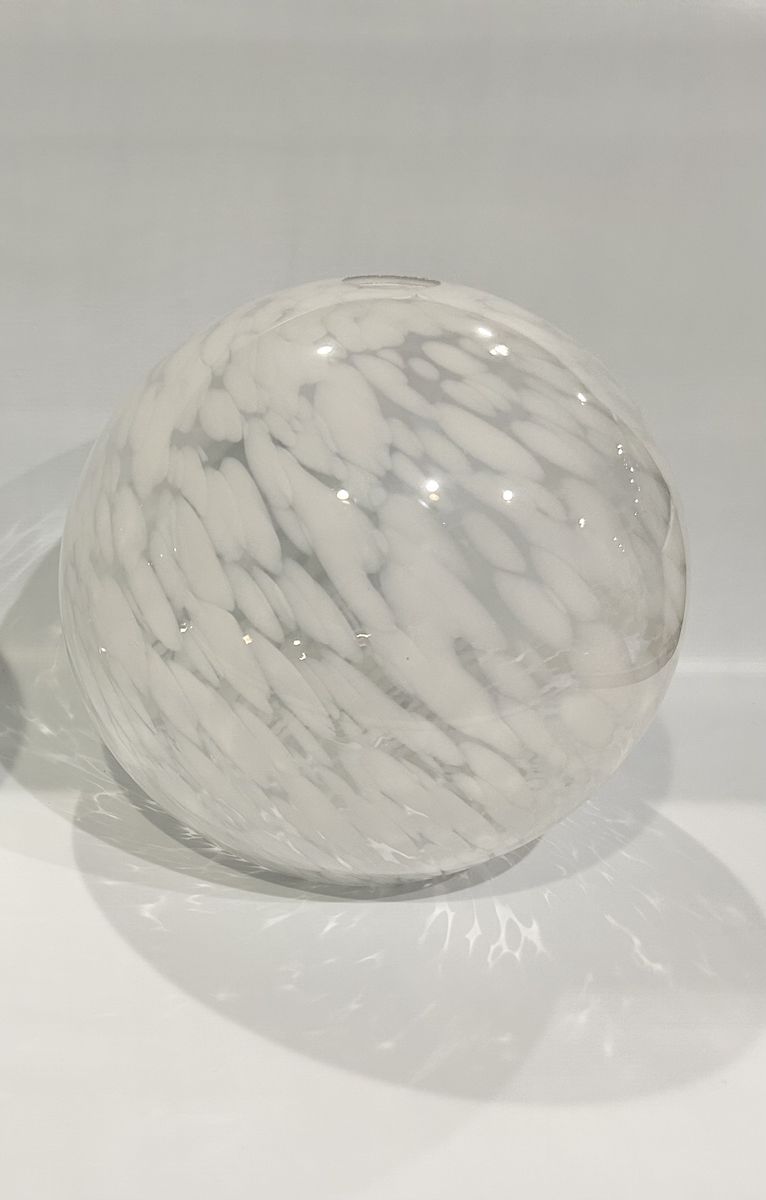 New Innovations Lighting White Mouchette 12in Glass Shades