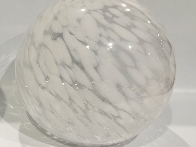 New Innovations Lighting White Mouchette 12in Glass Shades