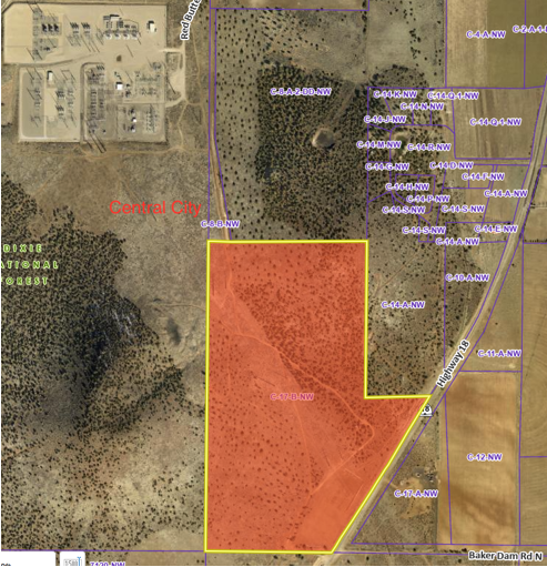 Central city, 83.22 acres; Hwy 18 frontage/access.