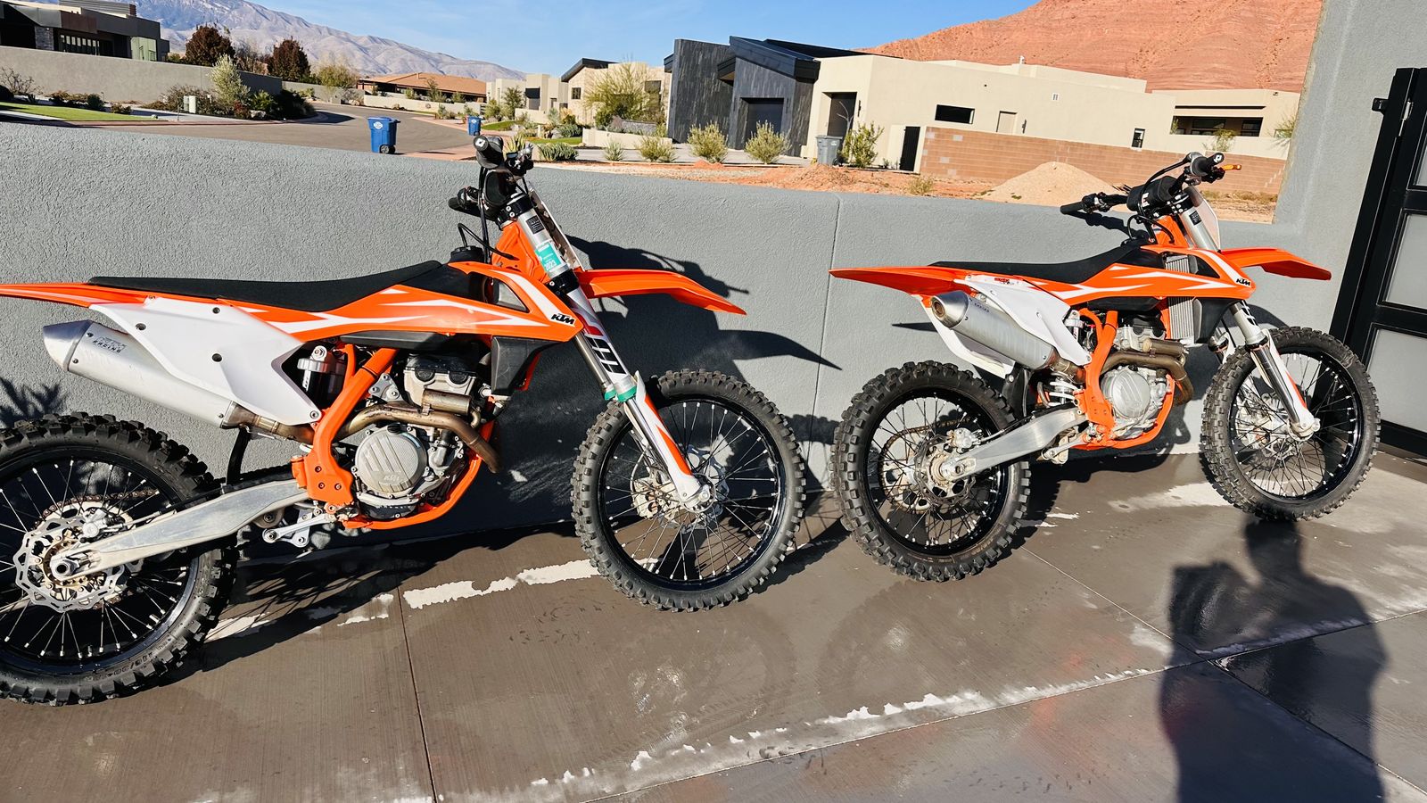 KTM Dirt Bikes - Orange and White Motocross Motorcycles