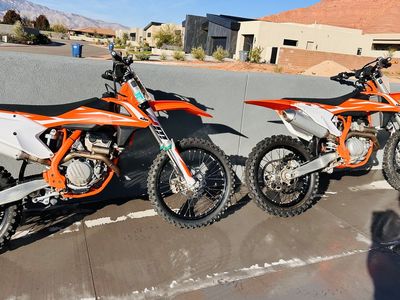 KTM Dirt Bikes - Orange and White Motocross Motorcycles