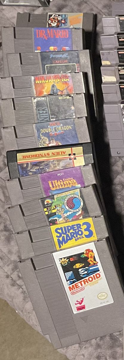 NES Game Lot (11 Titles) - Mario 3, Metroid, Rare Super Spy Hunter & More