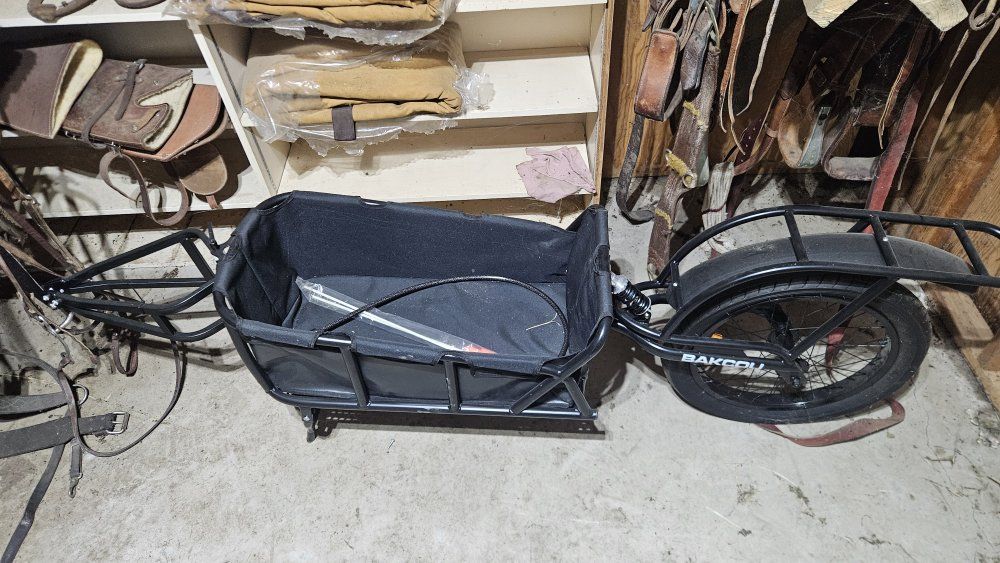 Bakcou E-Bike/Bicycle Cargo Trailer with Suspension and Heavy-Duty Rack