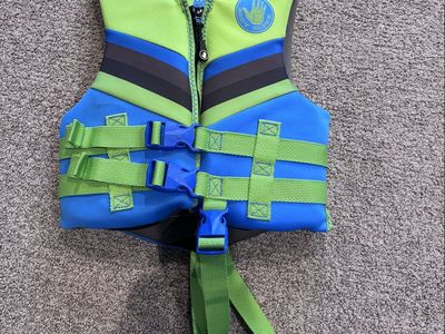 Body Glove Child Swim Life Vest PFD for 33-55 lbs - Blue/Green/Gray, puddle jumper as well