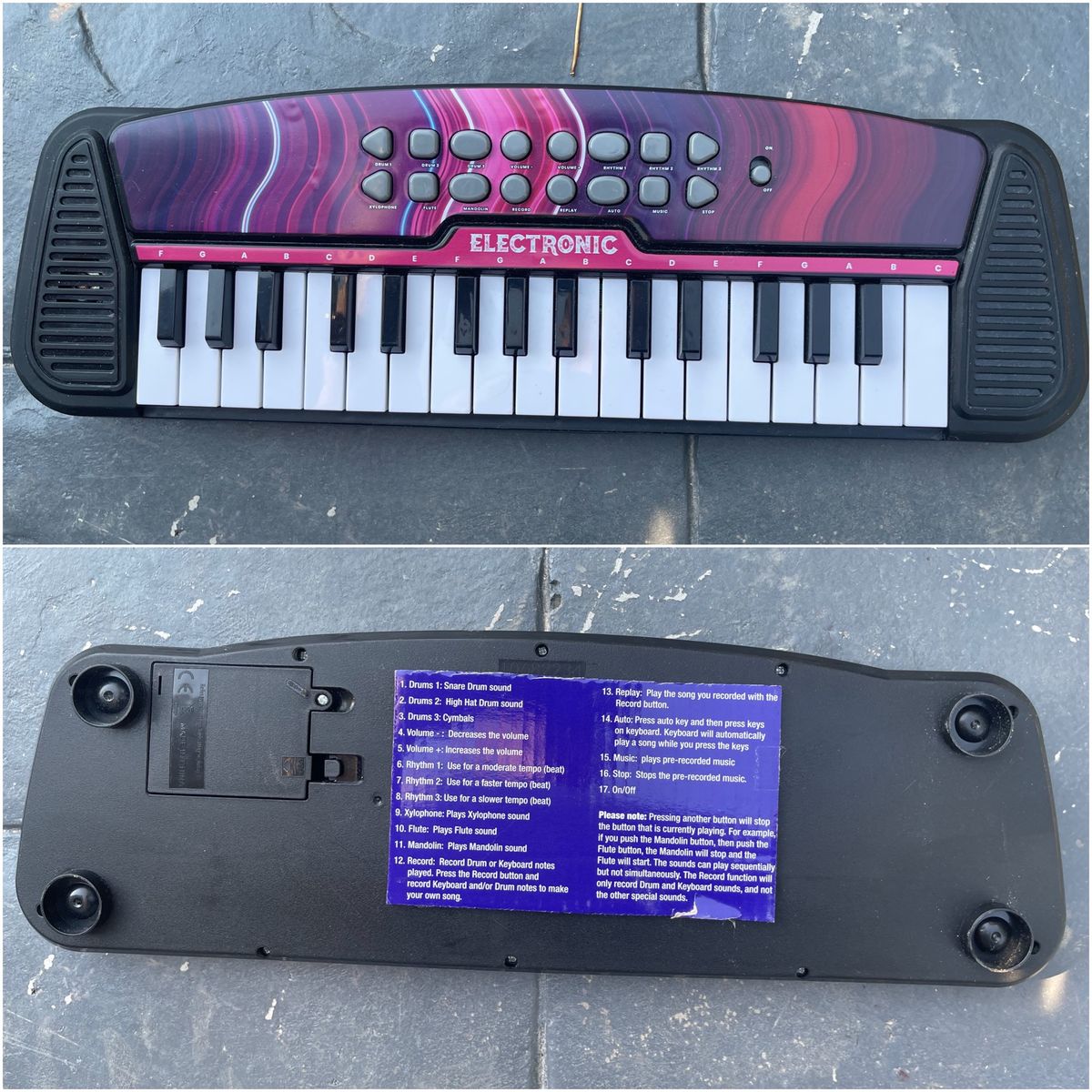 Electronic Keyboard with 8 Sound Effect and 8 Rhythm Modes
