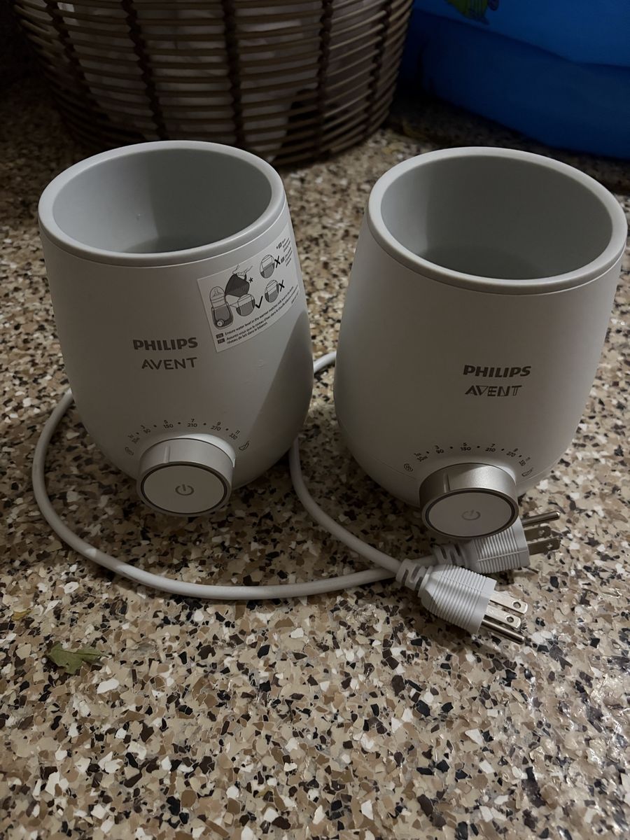 Philips Avent Baby Bottle Warmer (2-Pack) Fast Breast Milk/Formula Warmer White/Gray