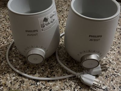 Philips Avent Baby Bottle Warmer (2-Pack) Fast Breast Milk/Formula Warmer White/Gray