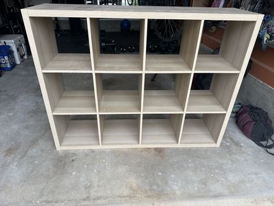 IKEA Kallax Shelf 3x4 - White Stained Oak Effect