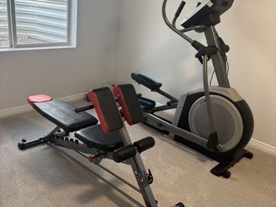 FF Finer Form 6-in-1 Adjustable Weight Bench & Roman Chair - 1000lb Capacity, Flat/Incline/Decline/Hyperextension