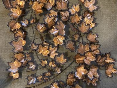Gus Flowers Metal/Copper Leaf Sculpture