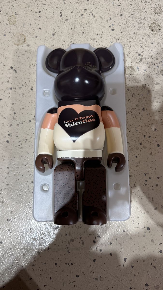 BEARBRICK St. Valentine's Day 2017 400% Chocolate Bear Figure with Original Box