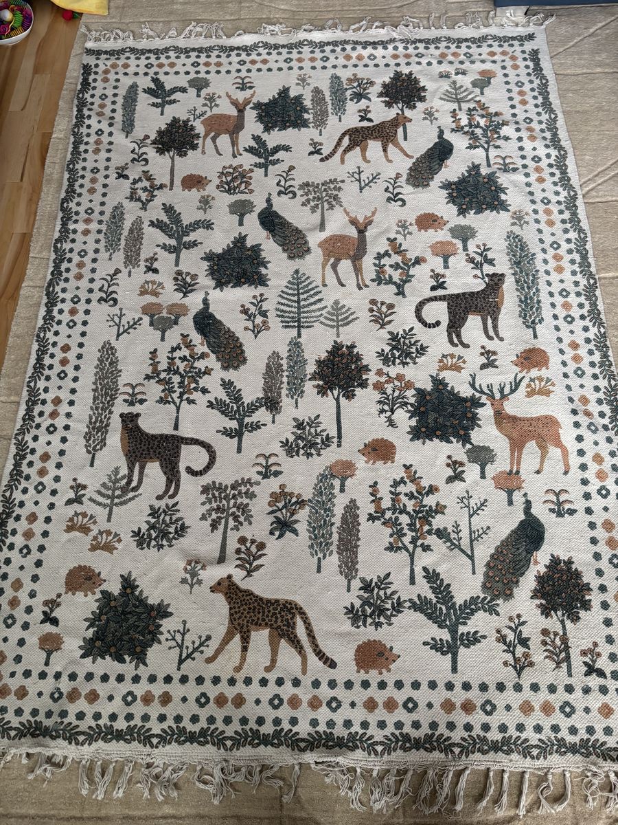 5x7 Area Rug - woodland creatures