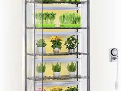 5-Tier Indoor Greenhouse with Grow Lights – New