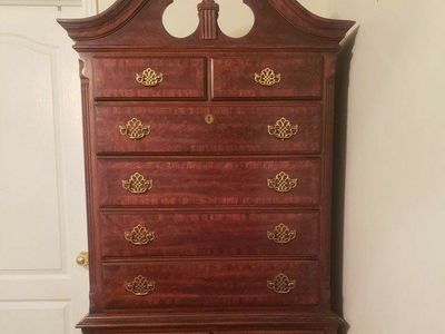 vintage high boy dresser