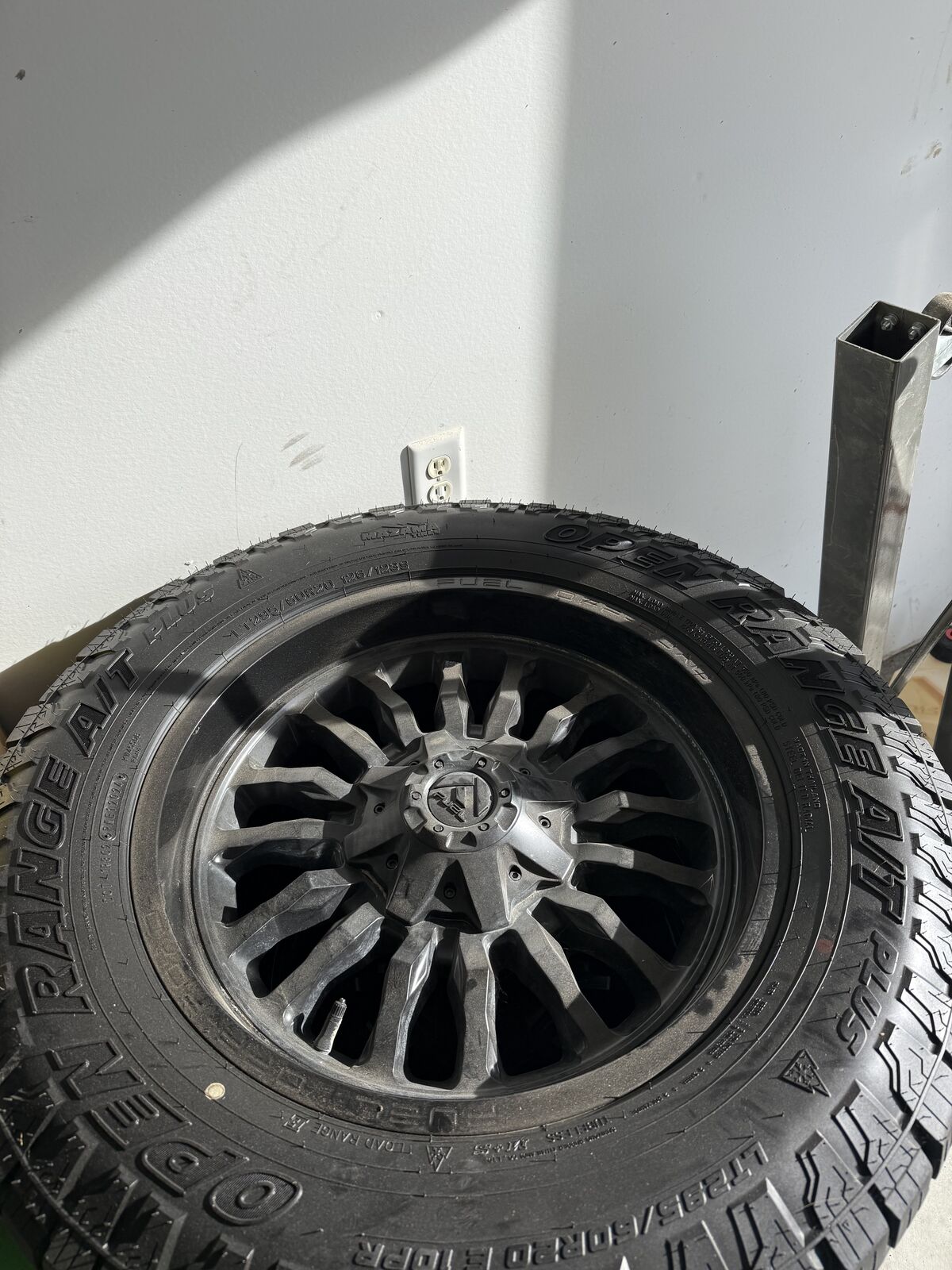 open range a/t with fuel rims 8 6.5 lug pattern for dodges or older gmc/chevys