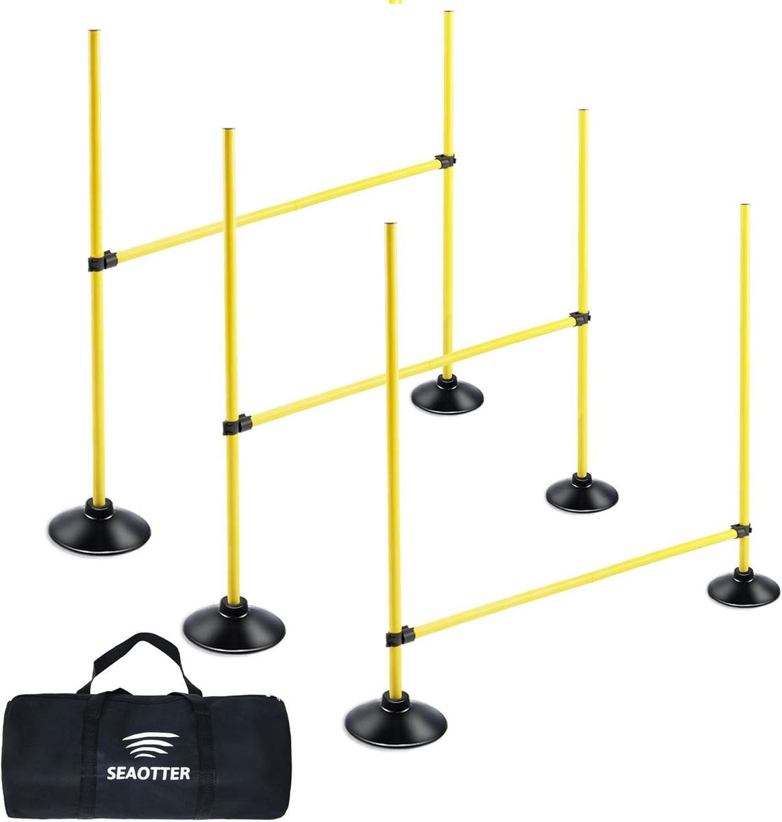 NEW Agility Hurdles 4FT Detachable Adjustable Sports Speed Training Hurdles with Rubber Base, Wickets Track and Field