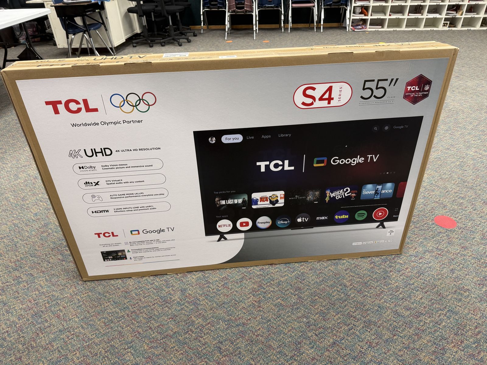 TCL UHD 55" Smart Tv With Google