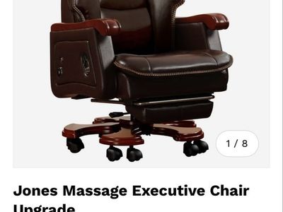 KINNLS Jones Massage Executive Office Chair Upgrade - Coffee