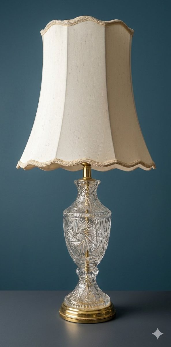 Antique Crystal Table Lamp