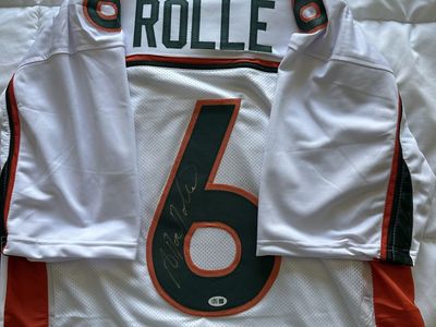 Antrel Rolle Signed Miami Hurricanes Jersey – Leaf Witnessed COA