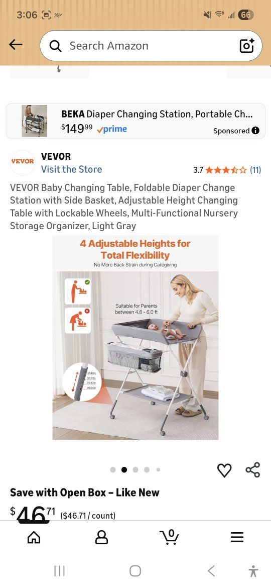foldable baby changing station