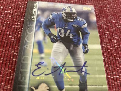 2015 BYU Rookie Auto Ezekiel Ansah Autographed Football Card Topps Field Access Detroit Lions Certified Hand Signed