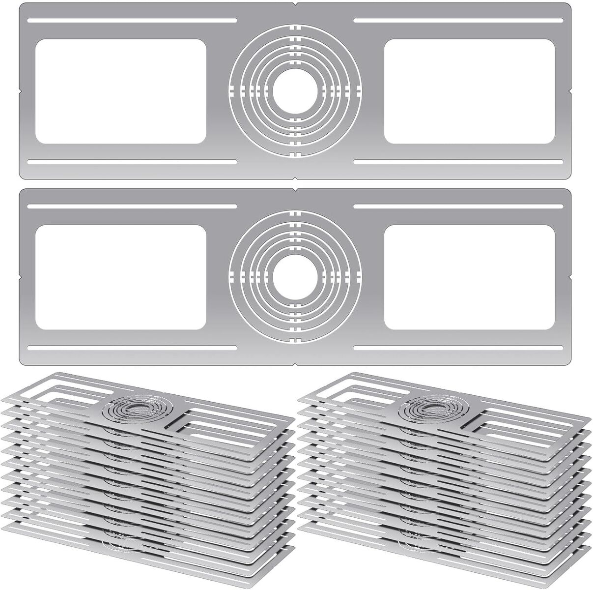 24 Pack New Construction Galvanized Steel LED Recessed Light Mounting Plate with Adjusting Holes