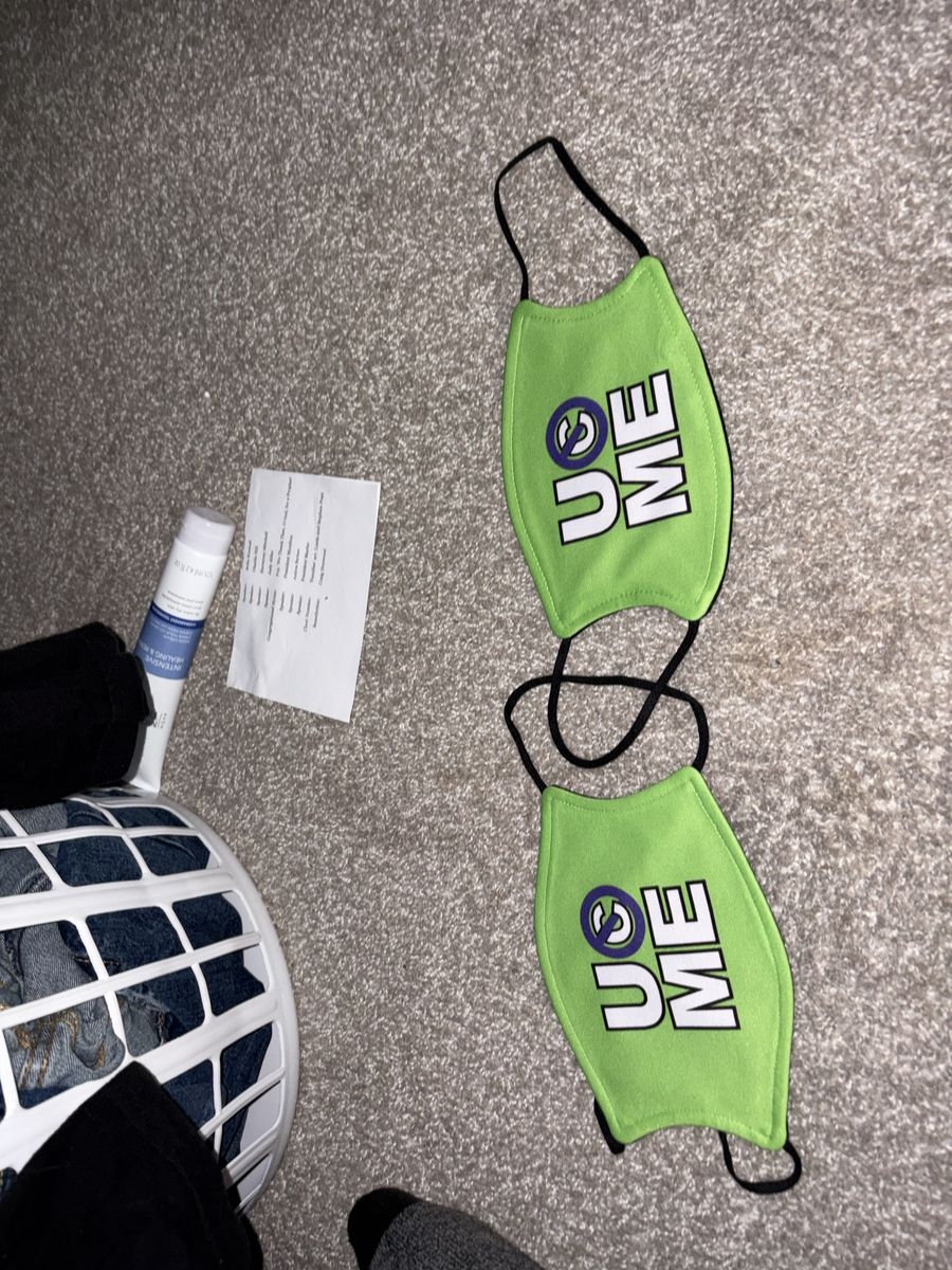 Green 'U ME' Face Masks - Set of 2