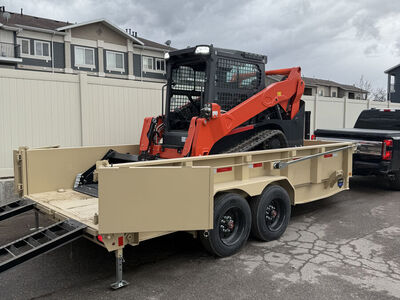 Kubota CTL + 7x14 Dump Trailer – Track Skid Steer Combo Rental - half day options