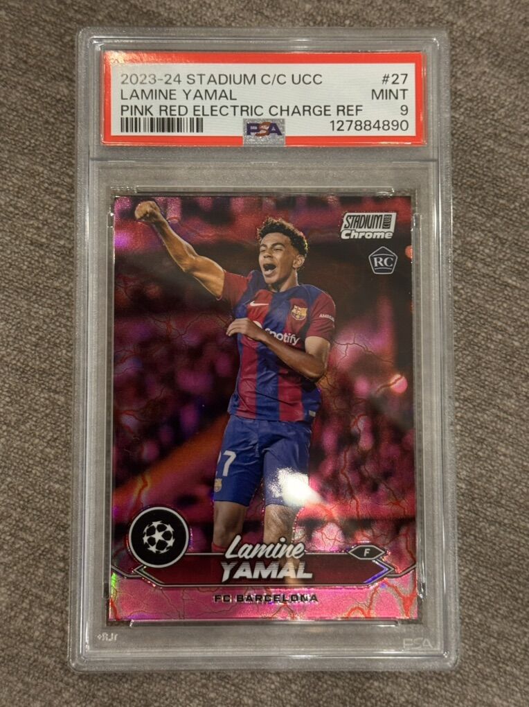 2023 Stadium Lamine Yamal Pink Red Elec PSA 9
