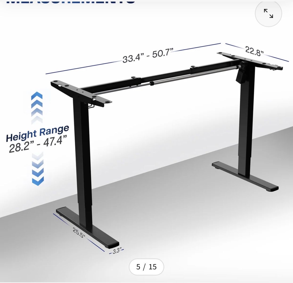 New Vivo Electric Standing Desk Frame