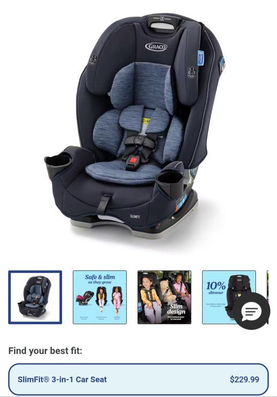 Graco slim fit 3 in 1 carseat
