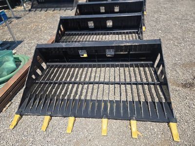 NEW Wolverine 67, 72, 78, 84" Heavy Duty Rock Bucket (Skid Steer)
Welded on Shanks & Replacable Bolted on Teeth.
