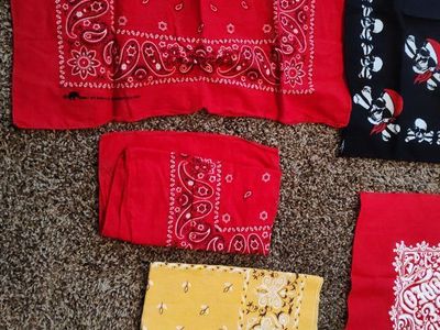 5 various bandanas in great condition - total bandana bandanna