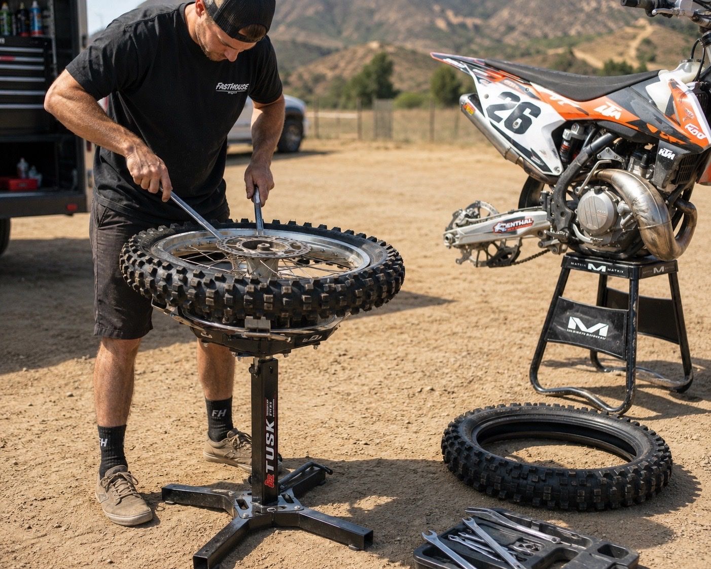 Dirt Bike and E-bike tire changes