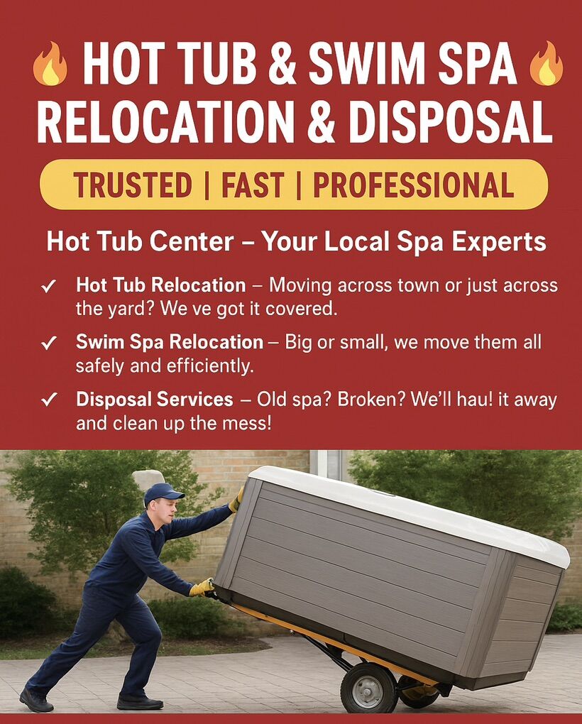 Hot Tub Relocation And Disposal