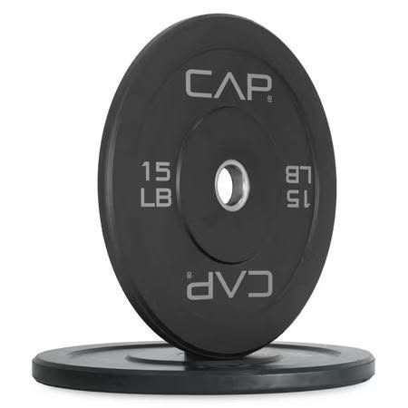 CAP Barbell Olympic Rubber Bumper Plates (Pairs) (15lbx2)