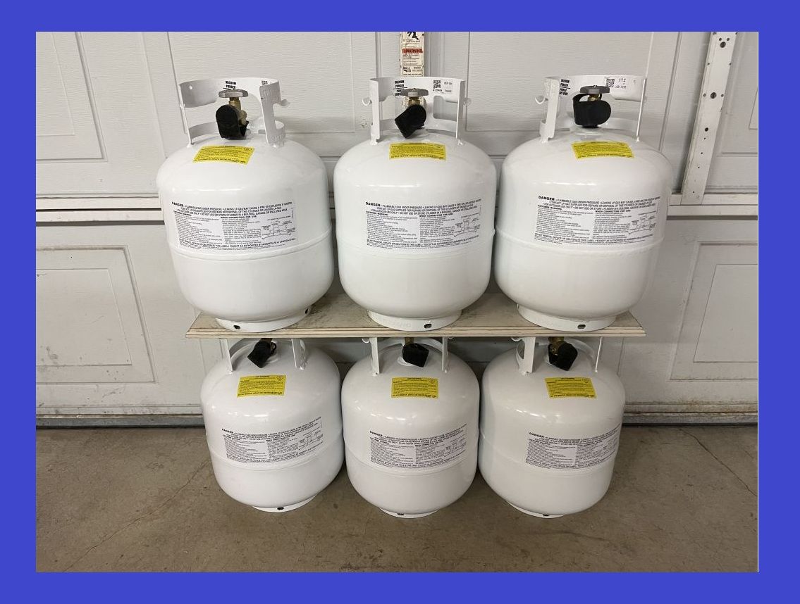 BRAND NEW FULL- 5 gallon 20 lb. Propane LP Gas Cylinders/Tanks/Bottles for BBQ, Grill... 20lb LPG