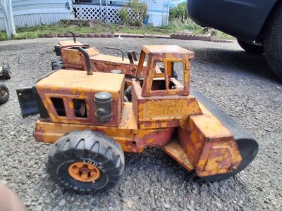 Vintage Tonka Metal Construction Toys Lot - Roller & Grader
