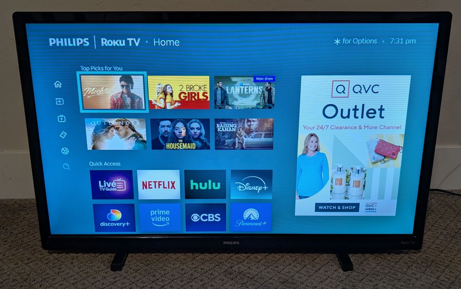 32" Philips Roku Flat Screen TV