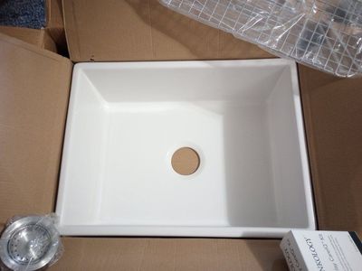 24" Fireclay Single Bowl Sink