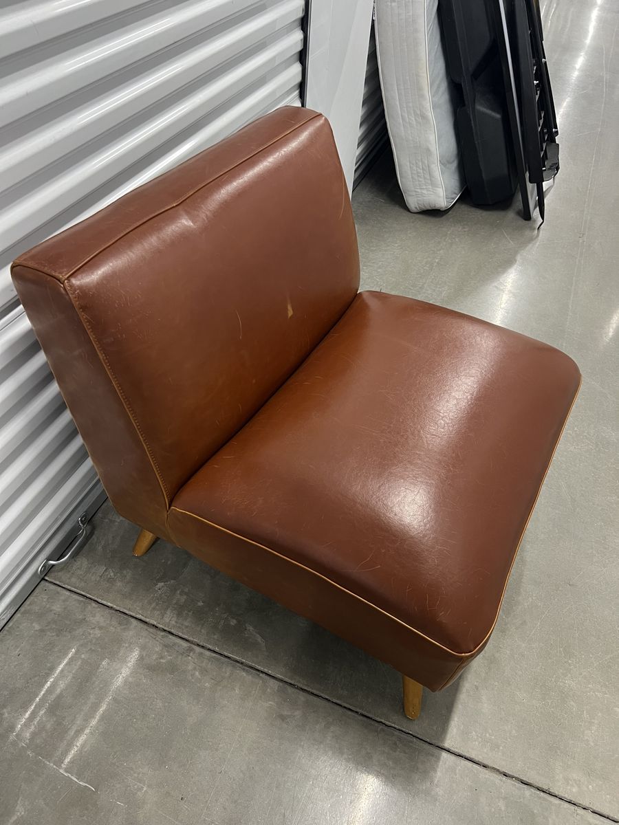 Brown leather chair