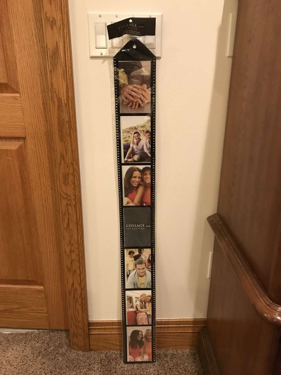 7-Opening Filmstrip Frame by Studio Decor 5in x 45in, Holds 4in x 6in Pictures