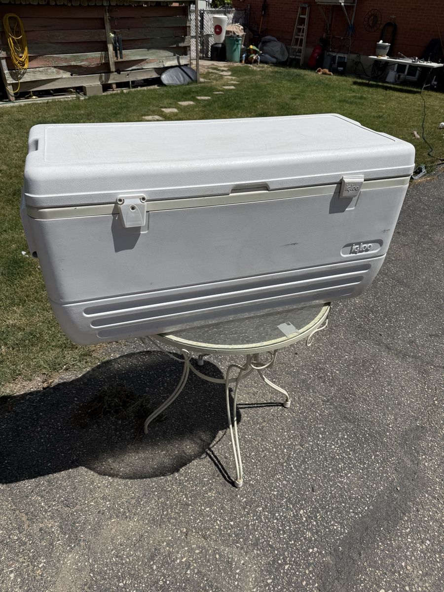 Igloo MaxCold 120 Qt Cooler - White, Used for Camping, Picnics, Tailgating
