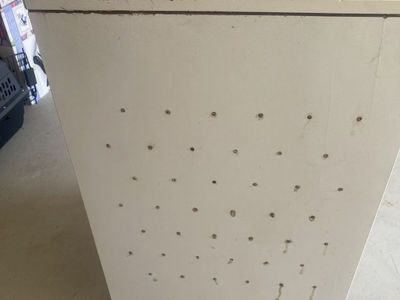 White Rolling Cart Cabinet with Storage Shelves Pegboard and Casters