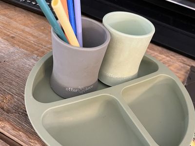 Toddler Plate Cup Straws