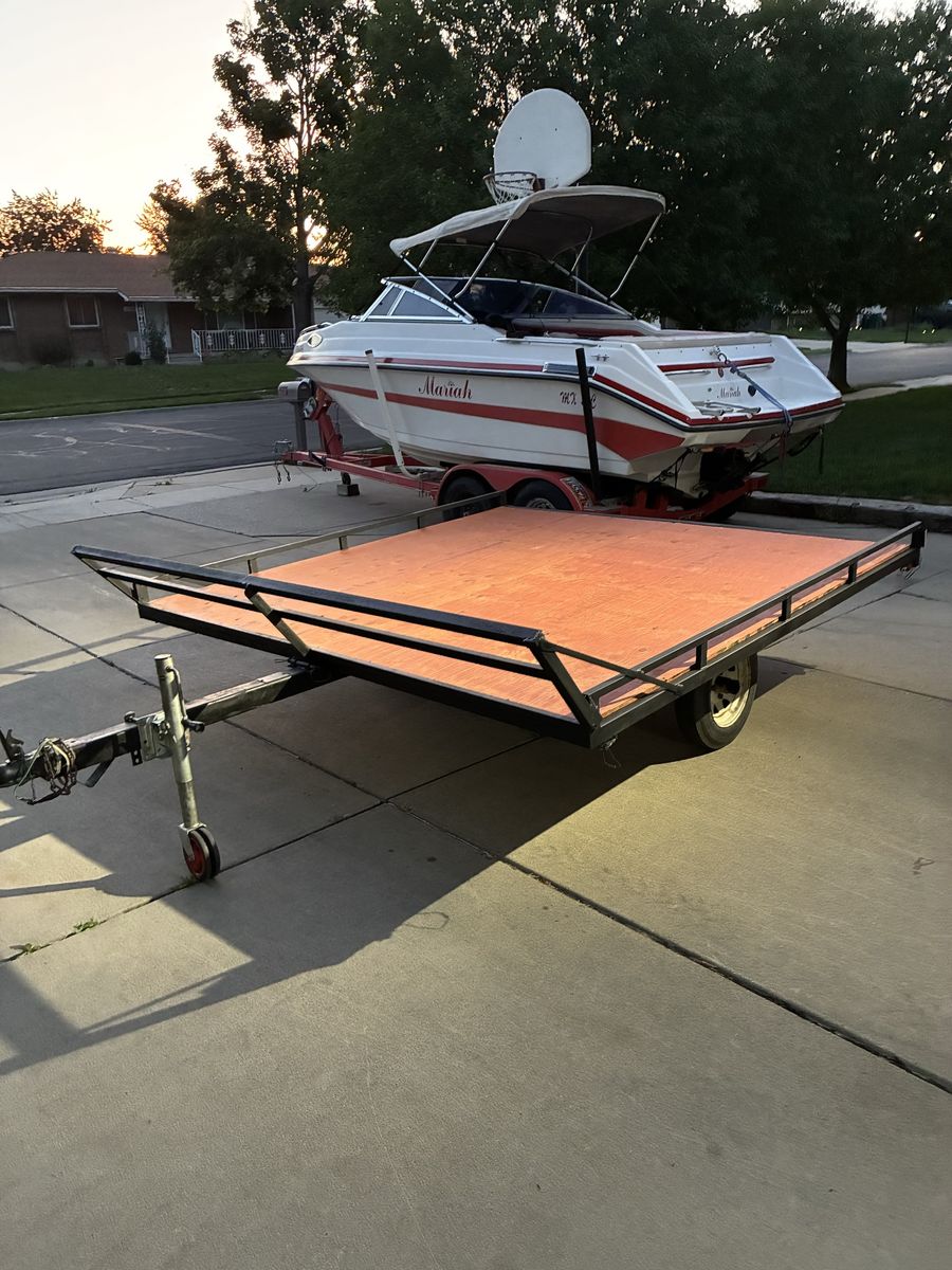 8x8 snowmobile tilt utility trailer