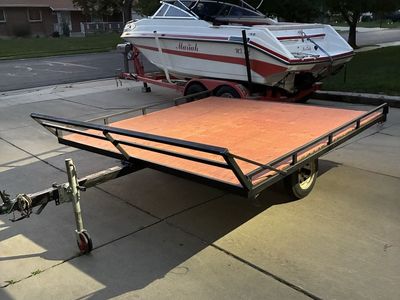 8x8 snowmobile tilt utility trailer