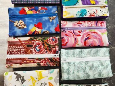 handmade zip-up shopping totes