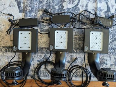 EcoTech Marine Radion XR15 G6 Pro LED Reef Aquarium Lights (x3) with Mounts & Power Supplies